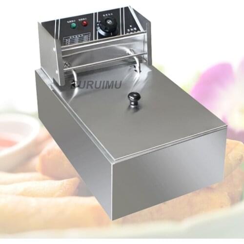 Heavy Duty Stainless Steel Electric Deep Fryer Commercial Home Kitchen Frying Chip Cooker Basket For Buffalo Wings 6L