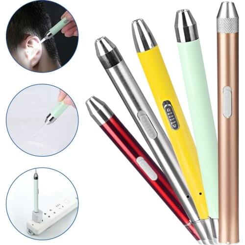 LED Ear Pick Earwax Baby Cerumen Remover Cleaner Earpick Spoon Curette Flashlight Light Cleaning Sticks Care Tool Penlight