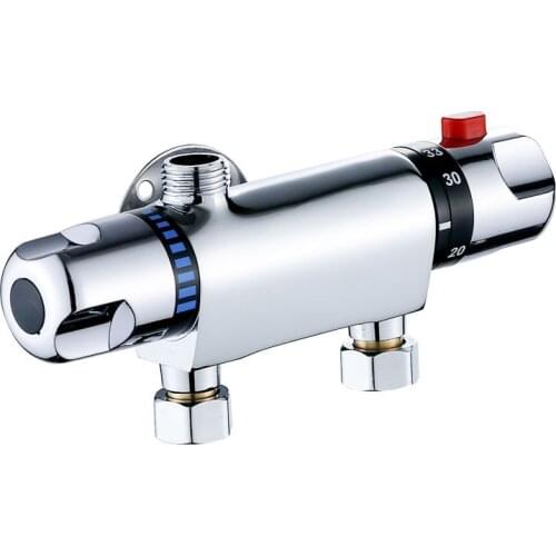 Thermostatic Bath Shower Control Valve Bottom Faucet Wall Mounted Hot And Cold Brass Bathroom Mixer Bathtub Tap