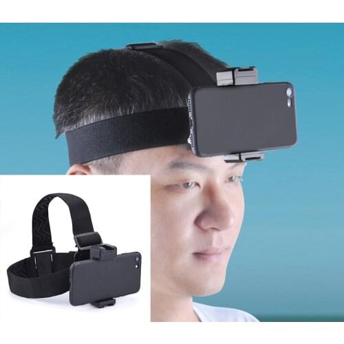 Universal Head Strap Mount Clip Headband Holder for Smartphone IPhone Sumsung Huawei Gopro OSMO Action Camera Volg Live Video