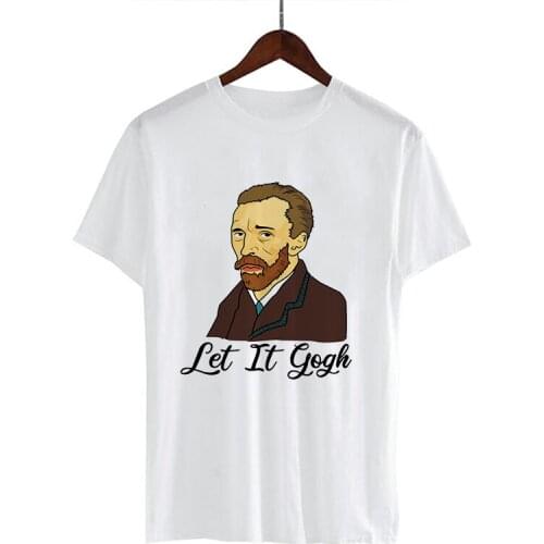 Van Gogh Art female T-shirt top funny cartoon T-shirt female Harajuku street clothing casual T-shirt graphics T-shirt Femme