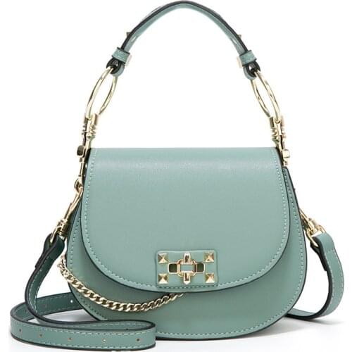 Womens bag 2020 new shoulder bag PU leather fashion saddle bag female wild handbag high-end shoulder messenger bag