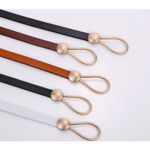 Female Decoration Accessaries Waistbands Hot Thin Knotted Dress Belt Simple Waistband Long Fashion Women PU Leather Strap Waist