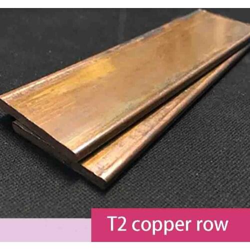 One piece 6x50x135mm T2 copper row plate pure copper strip grounding copper strip