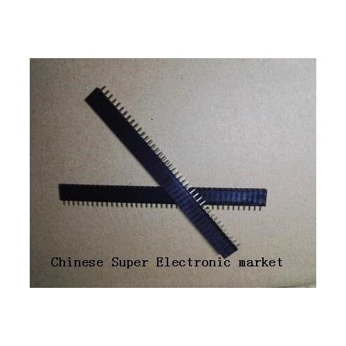 100pcs 1X40 Pin Single Row Female Header 1.27mm pitch straight single row 40pin