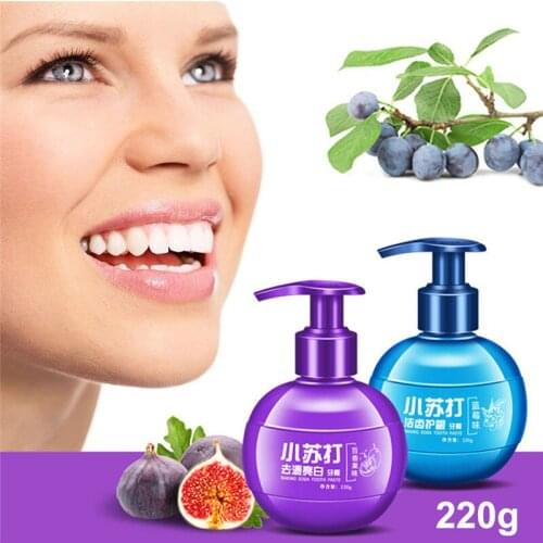 220g Passion Fruit Blueberry Soda Toothpaste Stain Removal Whitening Baking Soda Toothpaste Fight Bleeding Gums Toothpaste