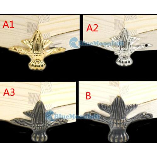 5 10 20 Pcs Antique Jewelry Chest Wood Furniture Box Decorative Feet Leg Corner Protector Bronze Nickel Gold Red bronze