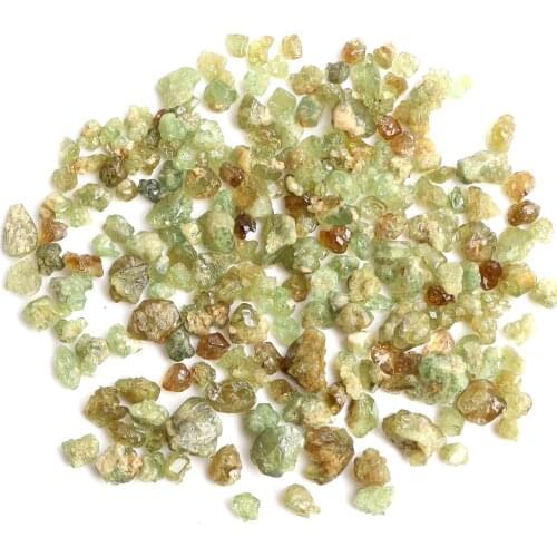 50Ct/pack Natural Demantoid Gemstones Rough Green Fine Jewelry Minerals Ring Making Necklace Mounting Diy Collection