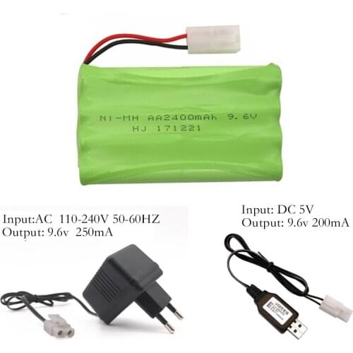 9.6V 2400mAh Remote Control toy security facilities AA battery Ni-MH battery group With Charger Sets Ket-2p /Tamiya Connectors