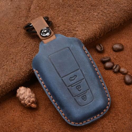 Leather Shell Car Remote Car Key Case Keyring For Toyota Camry Corolla C-HR CHR Prado 2018 2019 Key Protection Car Accessories