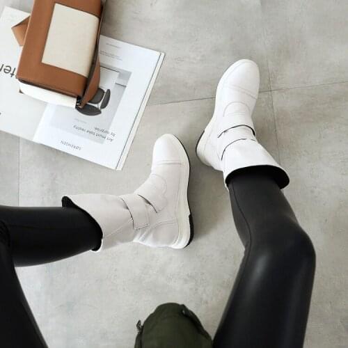 Big Size 9 10 11 12 boots women shoes ankle boots for women ladies boots shoes woman winter Solid color in the increase