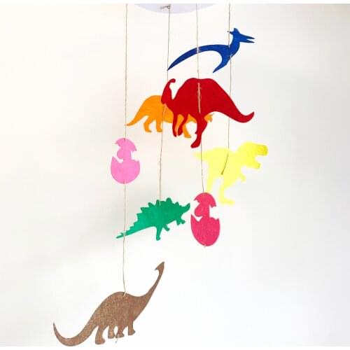 Dinosaur Hanging Charm Felt Decorations Ornaments Supplies For Garden Kids Home Children Room Decor Dekeoration Party