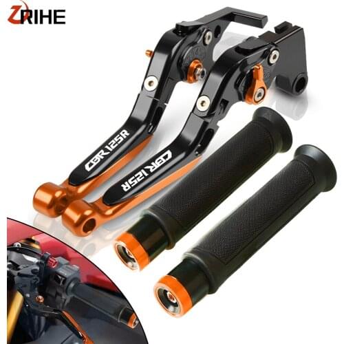 For Honda CBR125R CBR 125 R 2004-2010 Motorcycle Aluninum Adjustable Extendable Brake Clutch Levers Handlebar Grips Accessories