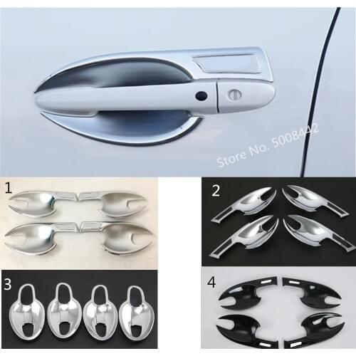 For Mazda CX-5 CX5 2017 2018 2019 2020 Car Cover Detector Trim External Door Handle Bowl Stick Lamp Frame Moulding 4pcs