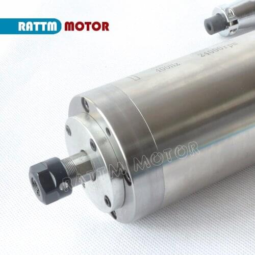 0.8KW 800W water cooled spindle motor ER11 220V 24000rpm 2pcs bearing 400Hz diameter 65mm for CNC Router Engraving Milling grind