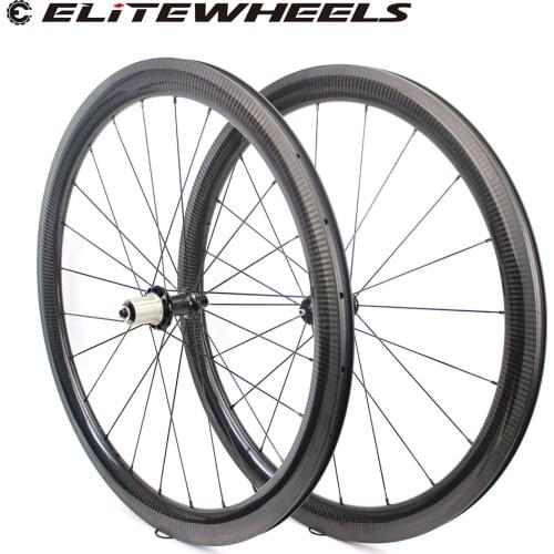 ELITEWHEELS Taiwan Powerway R36 Hub 700c Carbon Road Bike Wheel 30 35 38 45 47 50 55 60 88mm Tubeless Clincher Tubular Wheelset