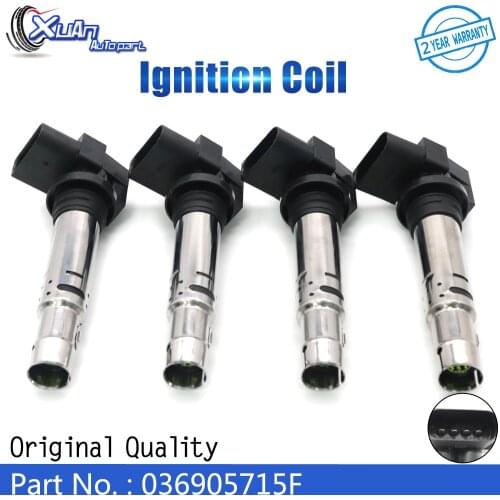XUAN Ignition Coil 036905715F For Volkswagen BEETLE CADDY CC EOS GOLF LUPO TOURAN PLUS BORA POLO SCIROCCO 036905715A