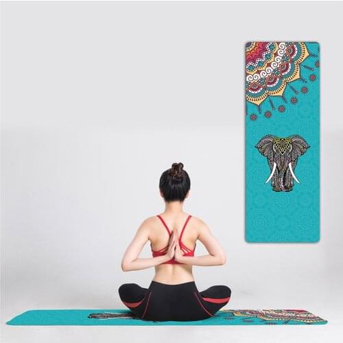 185*63cm Classic Mandola Yoga Towel Diamond Texture Non-slip Portable Travel Yoga Mat Towel Pilates Cover Fitness Yoga Blanket