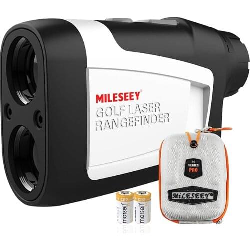 Mileseey pf210 laser golf rangefinder 600m hunting telescope with Slope Adjusted lagpole lock speed Laser Distance meter