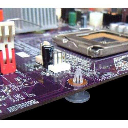 Nylon spacer Height 4 6 8mm PCB board spacing nylon rivet standoff hole insert 4mm board thickness 1.2-1.7mm plastic pillar