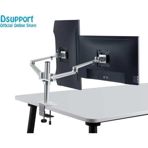 New Aluminum Alloy LCD LED dual Monitor Holder Arm Bracket 360 Degree Rotatable Computer Monitor holder Stand OL-2