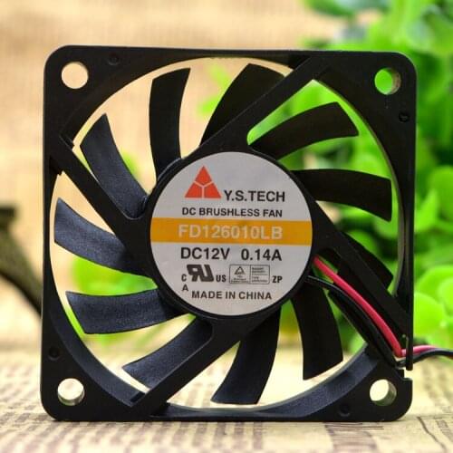 New original FD126010LB 12V 6010 double ball 6CM 2-wire 3-wire fan