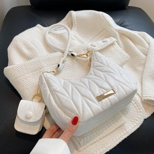 Solid Color Square Underarm Bag New High-quality PU Leather Handbags Womens Designer Luxury brand Shoulder Messenger Bag