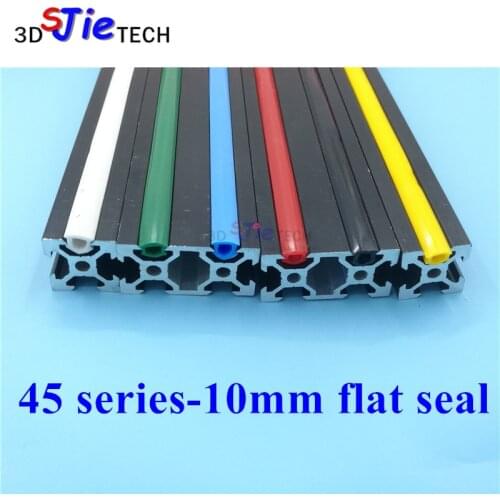 1meter 45 series 10mm flat seal for 4545 aluminum profile soft Slot Cover/ Panel Holder C-Beam machine
