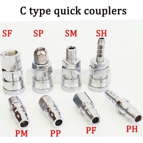 Pneumatic fittings Air Compressor Hose Quick Coupler Plug Socket Connector SP20,PP20,SM20,PM20,SH20,PH20,SF20,PF20