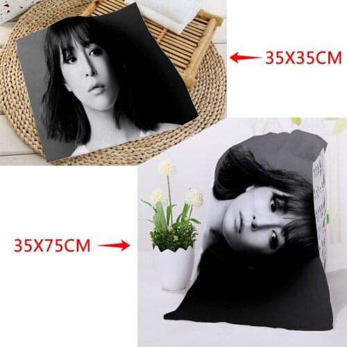 Hamasaki Ayumi Towels Square rectangle Towels Size 35x35cm 35x75cm Microfiber Fabric Face Towel Custom logo