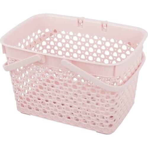 Portable Shower Basket, Plastic Storage Basket with Handle Organizer Bin for Bathroom, Kitchen, College Dorm