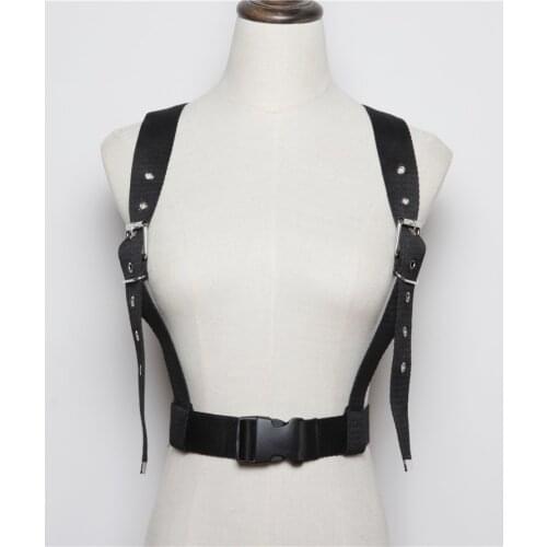 2019 new sexy women men faux Leather belts slim Body Bondage Cage Sculpting Punk Harness Waist Straps Suspenders Belt for women