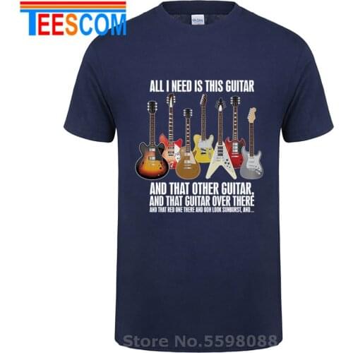 Retrochy All I Need is This Guitar T shirt Electric Guitar Premium graphic printing T-shirt Bass Guitar Tee shirt for Guitarists