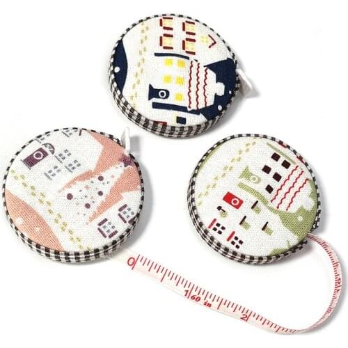 150cm Tape Measure Portable Body Fitness Measuring Retractable Ruler Colorful Print Accurate Centimeter Sewing Tapeline