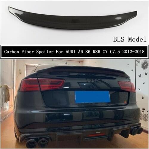 Carbon Fiber Spoiler For AUDI A6 S6 RS6 C7 C7.5 2012 2013 14 2015 16 17 2018 Wing Lip Spoilers High Quality BLS Car Accessories