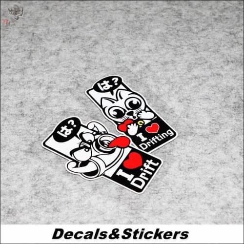 NO.L157 JDM Love Drift 3M Reflective Modified Stickers Car Glass Waterproof MOTO GP Decals Racing Motorcycle Motocross