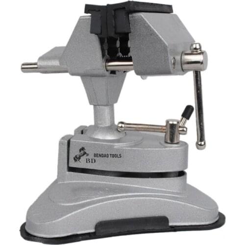 Universal Light Bench Vise Aluminum Alloy Mini Table Vise 360 Degree Rotation Suction Cup Bench Clamp for DIY Craft Mold