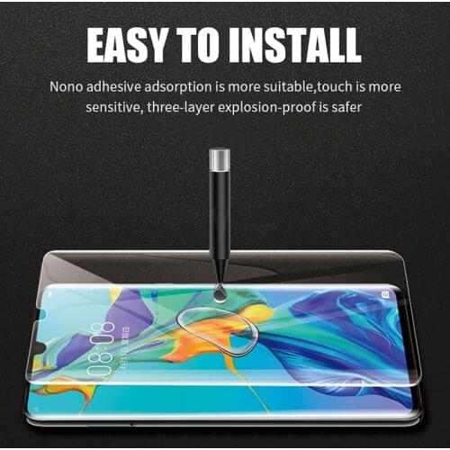 Lamorniea For LG V50 V40 V30 Full Liquid Glass Screen Protector UV Liquid Full Screen Protector For LG V30 Plus G7 G8 Glass Film