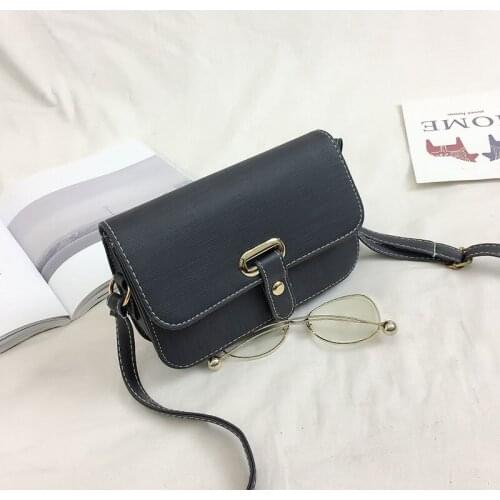 Hot Selling Fashion Korean Women Messenger Bag PU Leather Solid Color Ladies Girls Casual Shoulder Bags