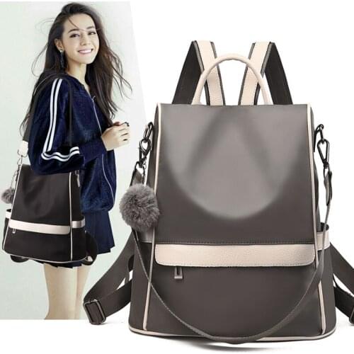 Womens Backpack Multicolor Canvas Waterproof Plush Pendant Designer Bags For Women Girl Large New Handbag Shoulder Bag