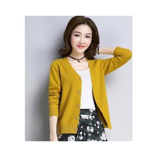 2021 Fashion Thin Cardigan Women Pink Black Sunscreen Shirt Sweater Knitted Outerwear Femme Cardigans Buttons
