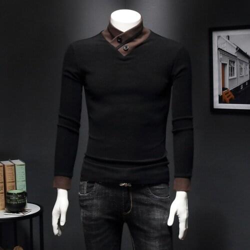 Winter 2020 Tshirt Autumn Top Quality Mens T-shirt Good Material V-Neck Thick Full Sleeve Shirts stranger things C16
