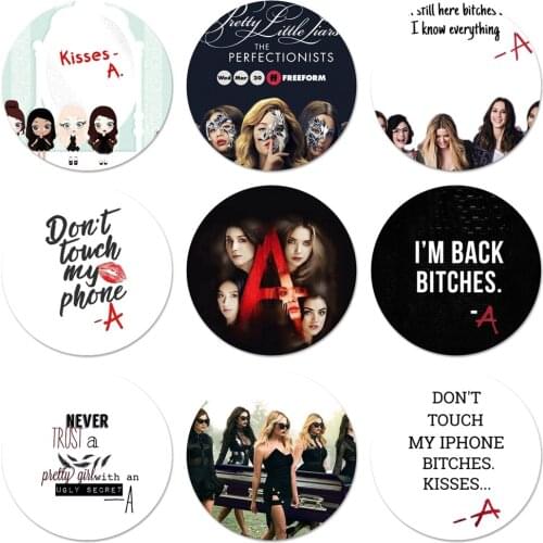 Pretty Little Liars tv Icons Pins Badge Decoration Brooches Metal Badges For Backpack Decoration 58mm