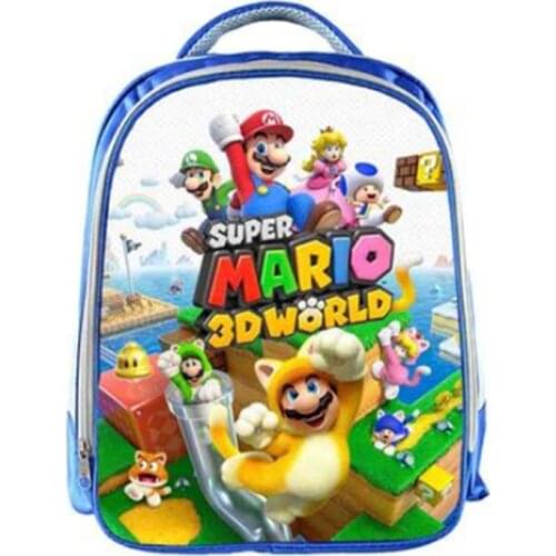 13 Inch Mario Bros Backpack Children Cartoon Boys Girls SchoolBag For Kindergarten Daily Backpack Kids BookBag Mochila