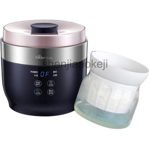 1L Fully Automatic Yogurt Maker 4 Ceramic Yogurt Cup Rice Wine Cheese Greece Yogurt Machine SNJ-C10T1 1pc