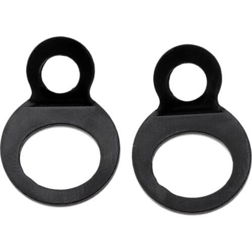 2 Pieces Black Stainless Steel Tie Down Strap Rings for Motorcycle Dirt Bike ATV UTV