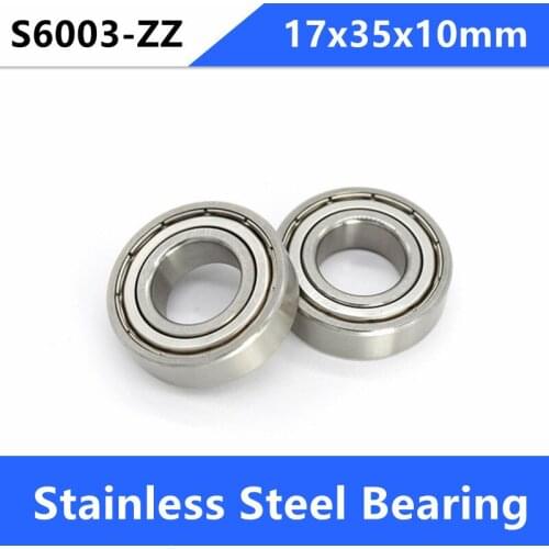 20pcs/lot S6003ZZ 17x35x10 stainless steel 440C shielded deep groove ball bearing S6003-2Z 6003 17*35*10 mm