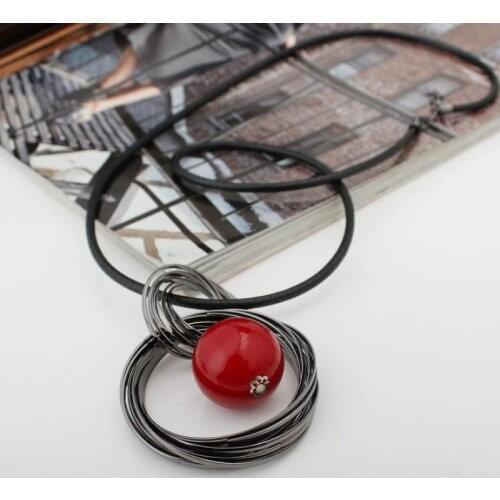 Korean Style, Iron , Pearl Crystal Necklace, Long Sweater Chain, South Korea 100 Matching Accessories, Female Pendant Trend