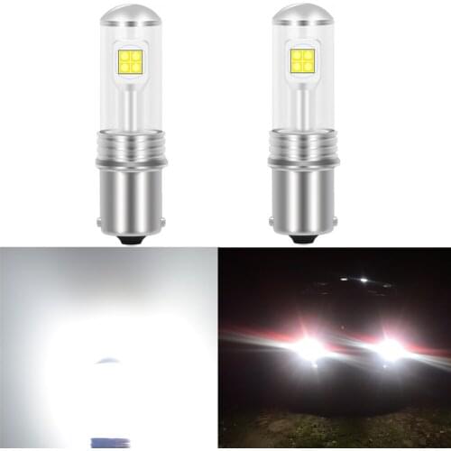 2x 1157 BAY15D 1156 Canbus BA15S/P21W S25 Led Daytime Running Lights DRL Bulbs For Skoda Superb Octavia 2 FL 2010 2011 2012 2013