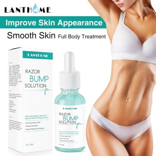 3pcs Razor Bump Stopper Ingrown Hair Treatment After Shave Reduce Dark Spots Redness Razor Burns Solution for Men Women